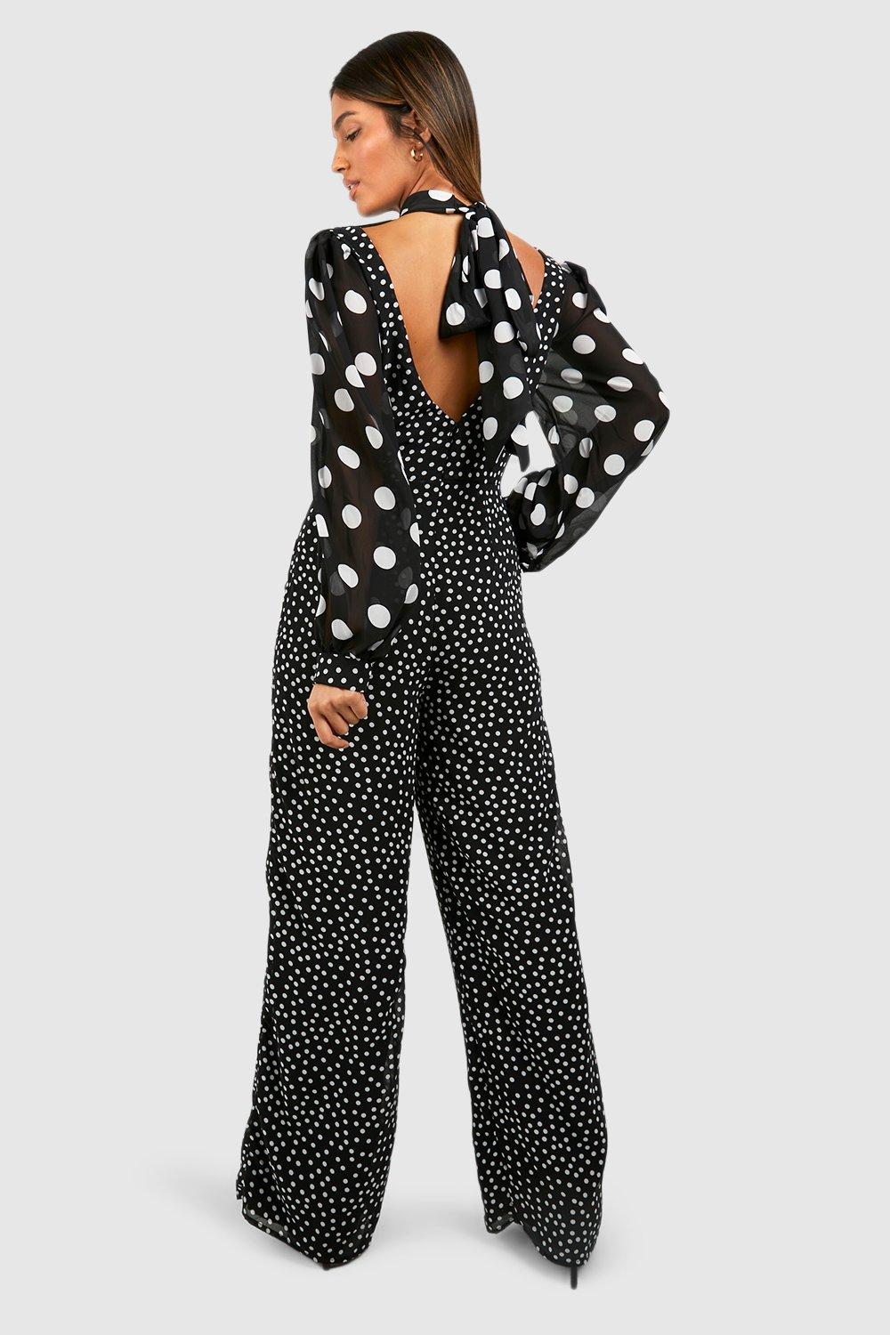 Boohoo cheap spotty jumpsuit