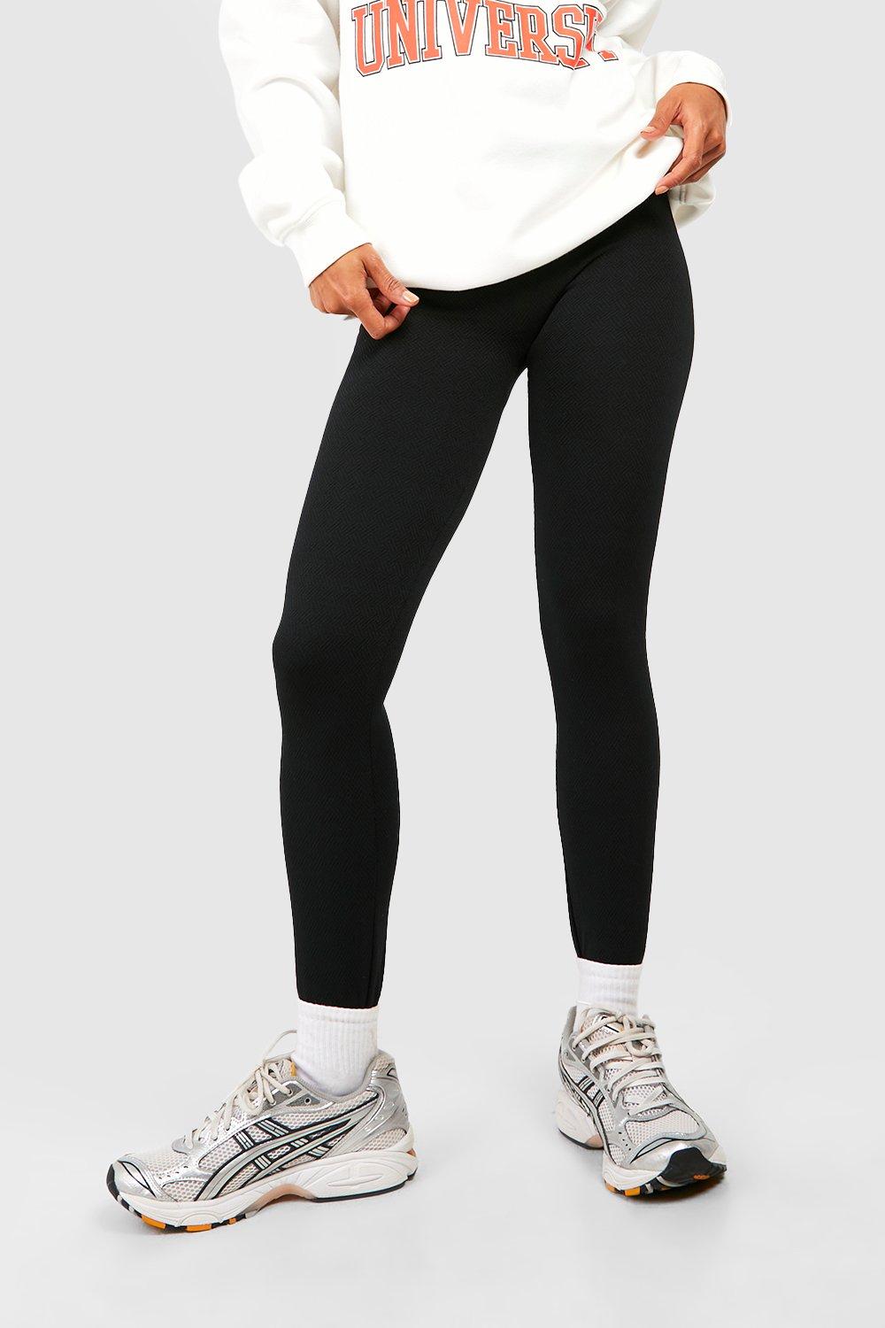 Women's Textured Jersey Fleece Lined Leggings