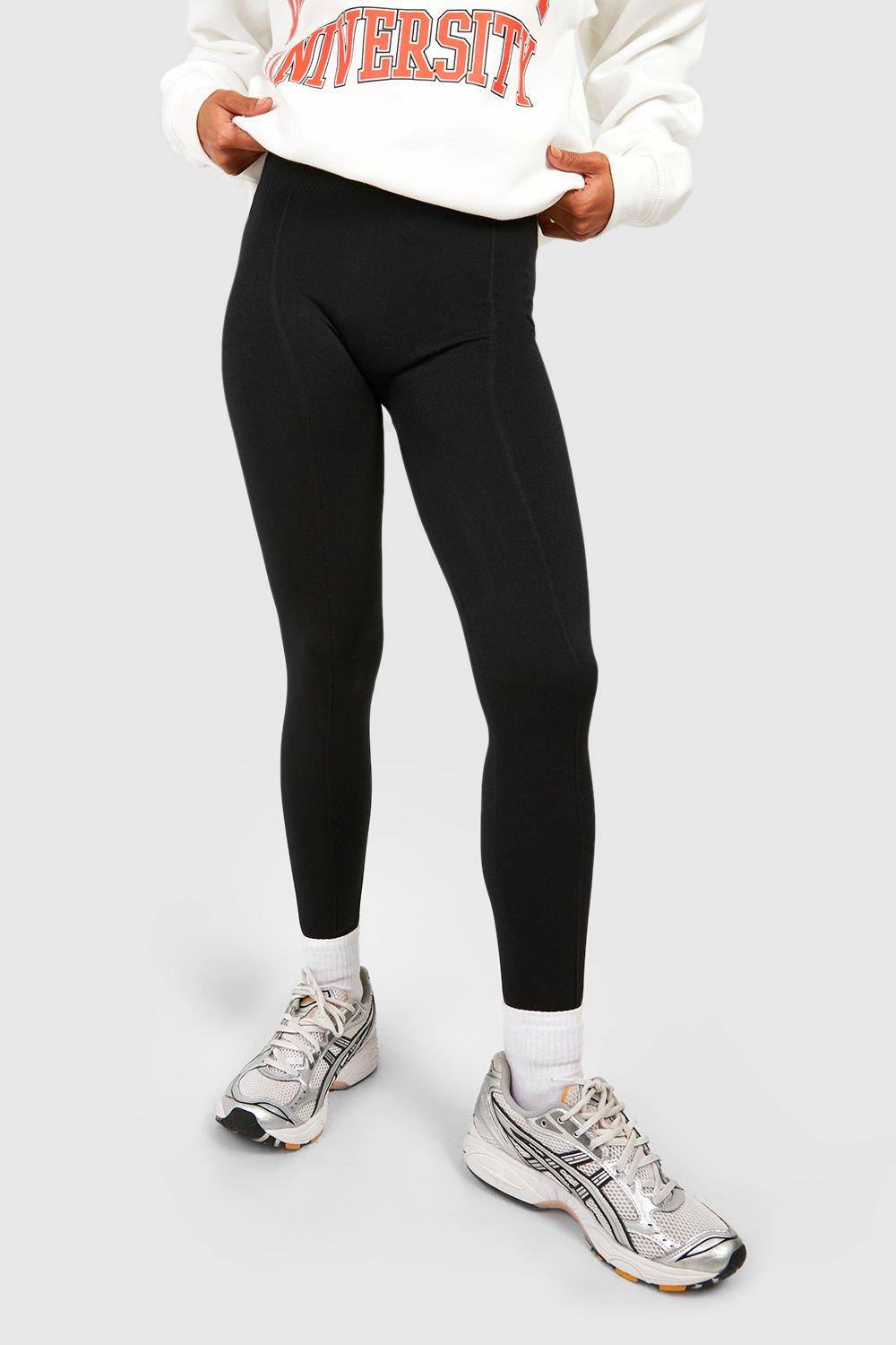 Leggings Met Dikke Tailleband, Fleece Voering En Naaddetail