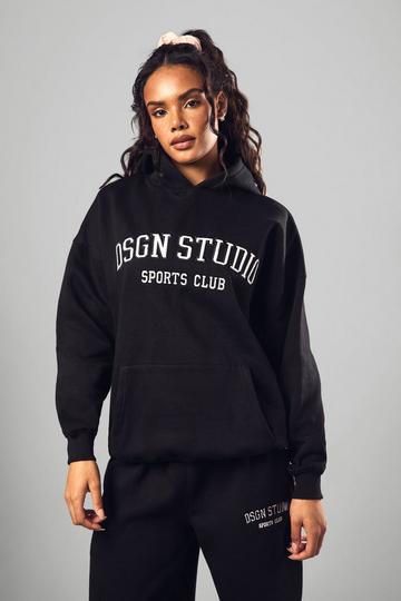 Dsgn Studio Applique Oversized Hoodie black