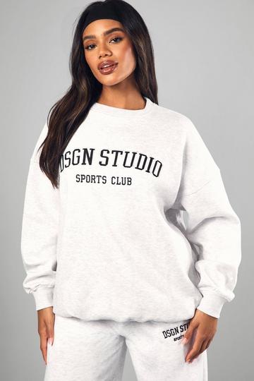 DSGN Studio Applique Oversized Sweatshirt ash grey