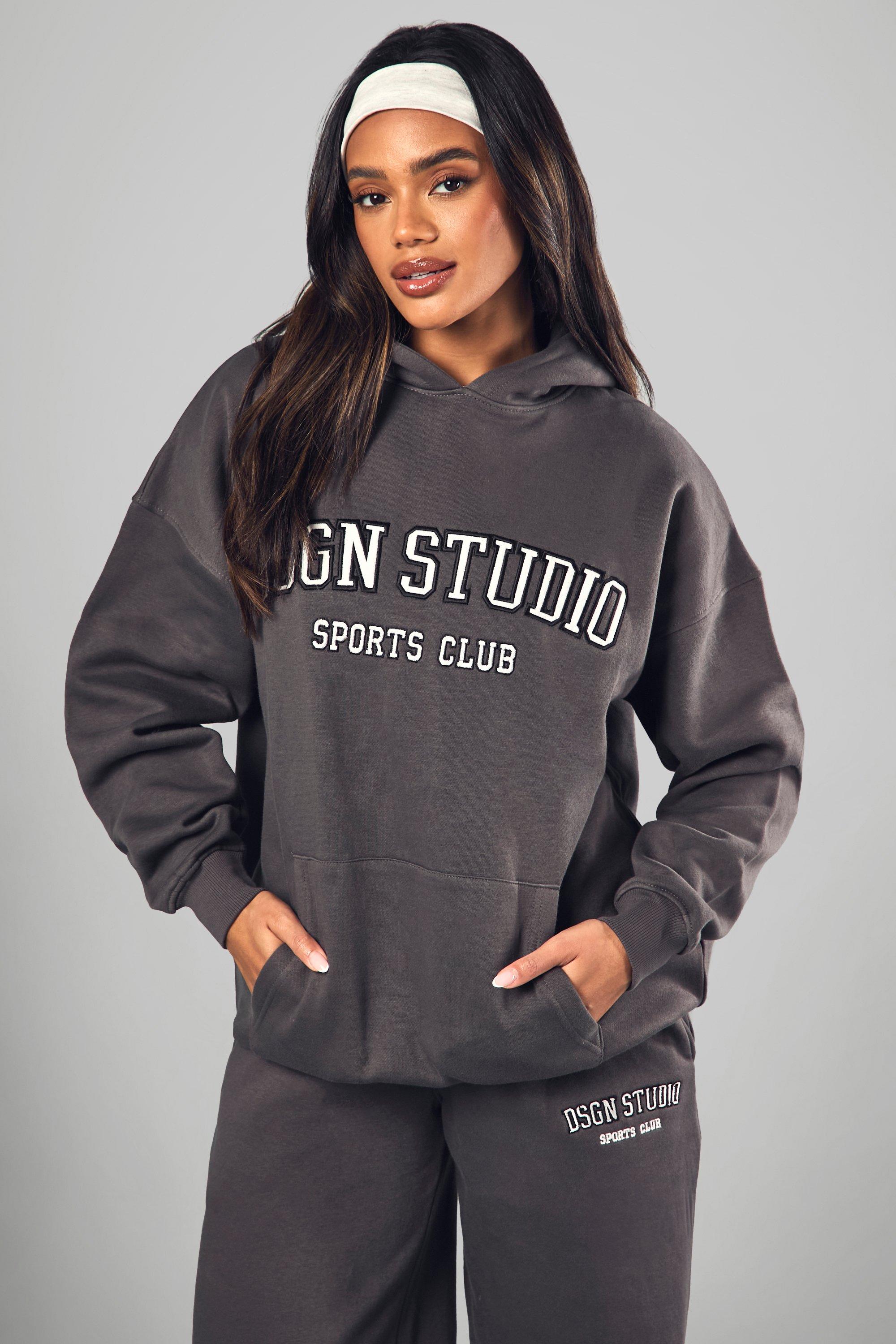 Charcoal Dsgn Studio Applique Oversized Hoodie