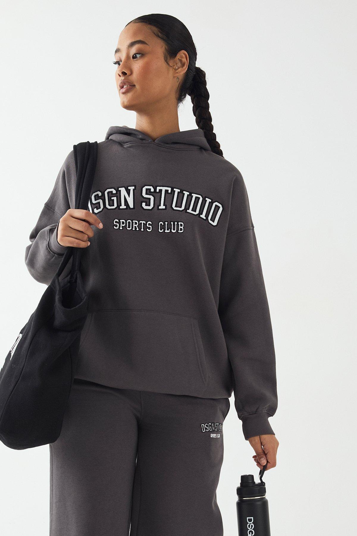 DSGN Studio Applique Oversized Hoodie | boohoo