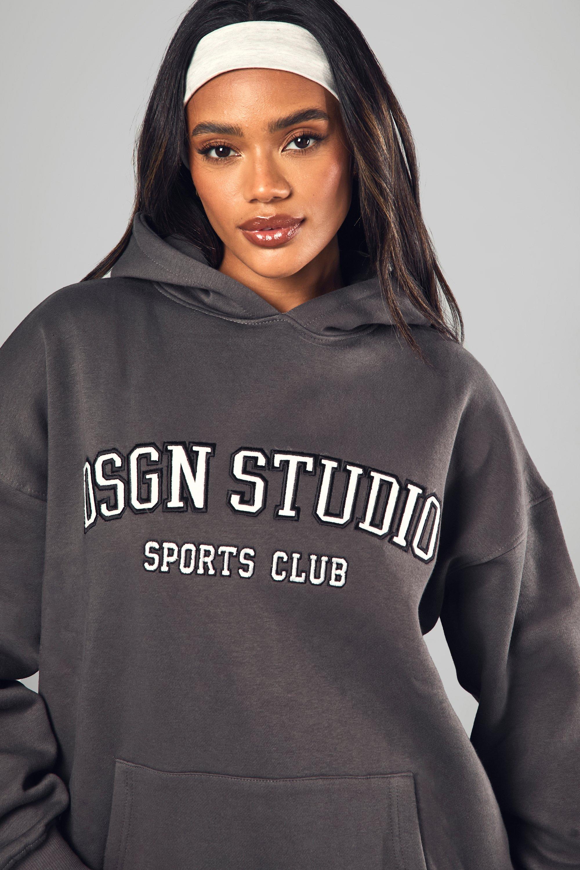 Women's Dsgn Studio Applique Oversized Hoodie