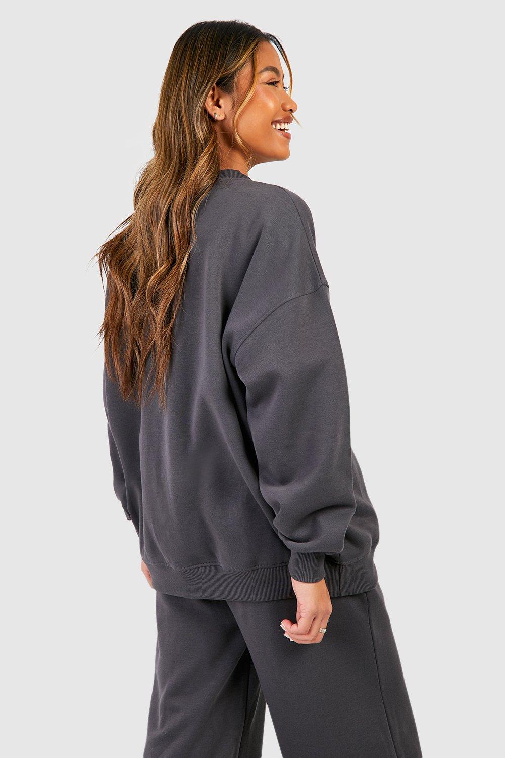 Charcoal Dsgn Studio Applique Oversized Sweatshirt