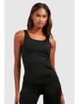 Black Dsgn Studio Supersoft Peached Sculpt Padded Tank Top