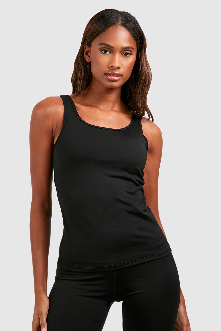 Black Dsgn Studio Supersoft Peached Sculpt Padded Tank Top Top