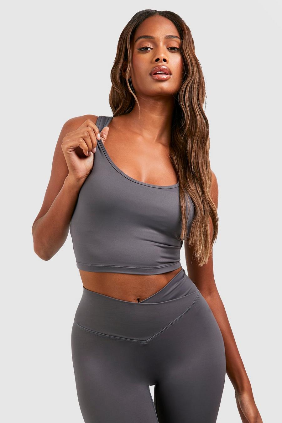 Women's Charcoal DSGN Studio Supersoft Peached Sculpt Padded