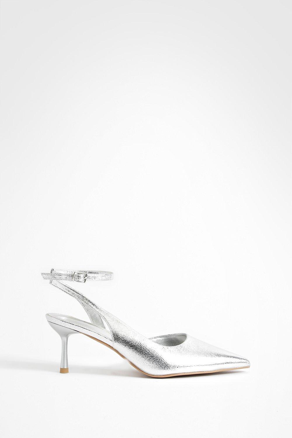 Metallic kitten heel on sale sandals