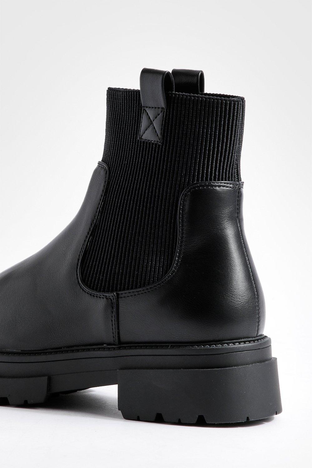 Boohoo black hot sale chelsea boots