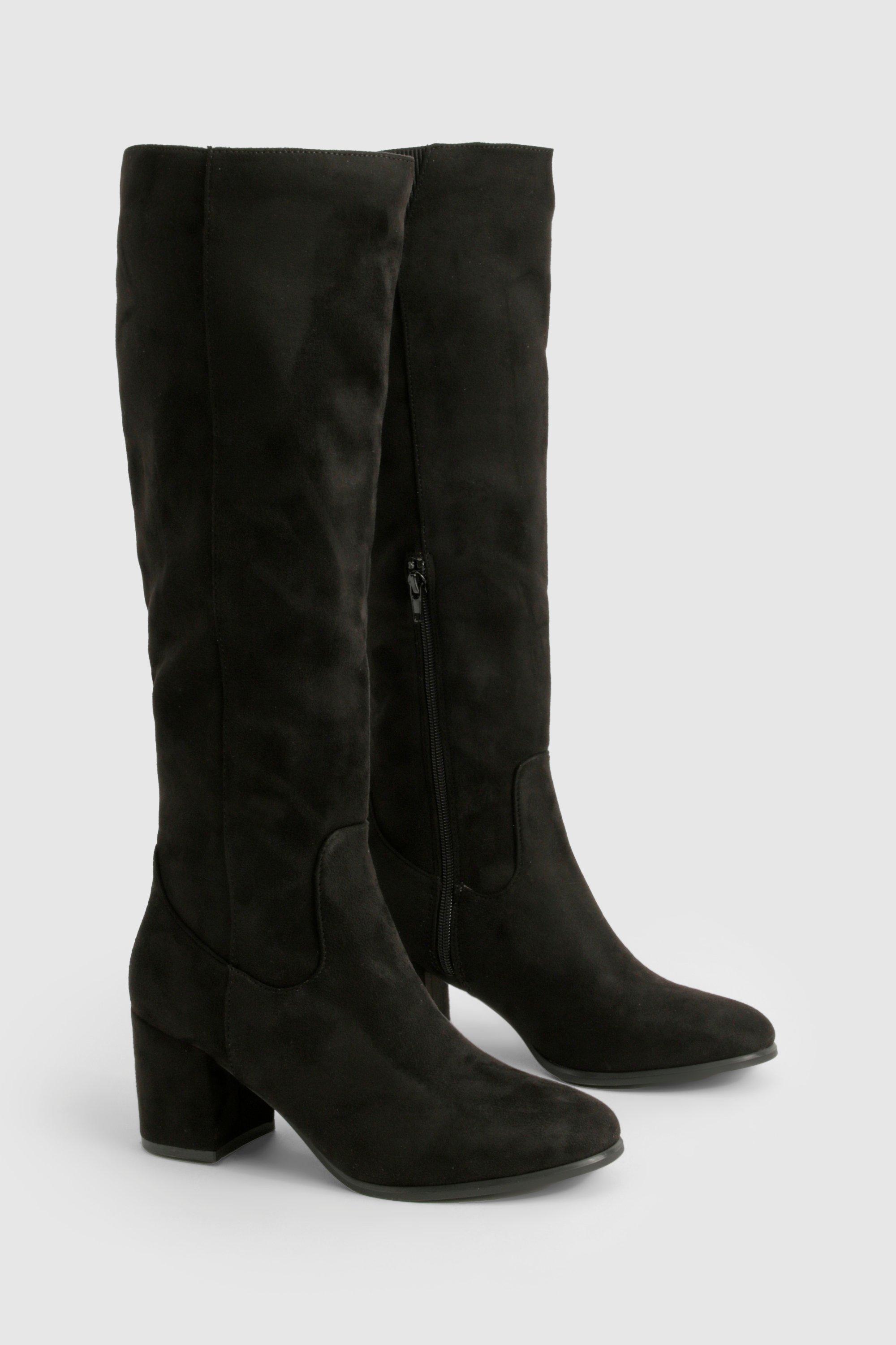 Boohoo suede boots hotsell