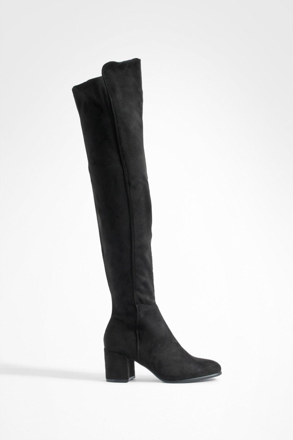 Over the knee cheap boots stretch back