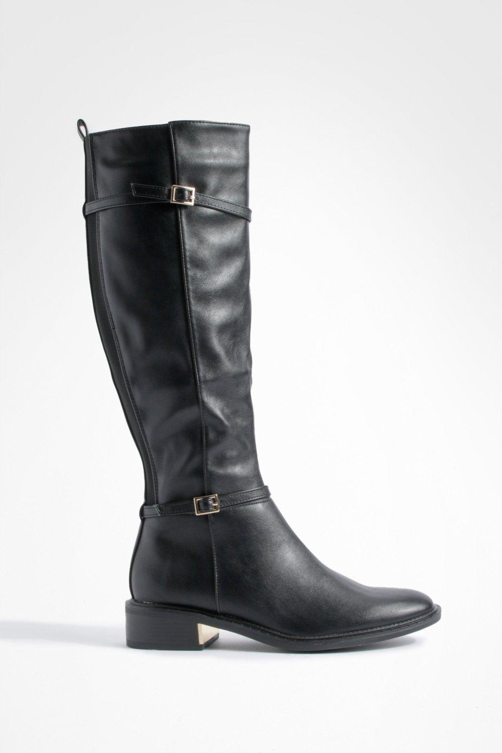 Black flat sale riding boots