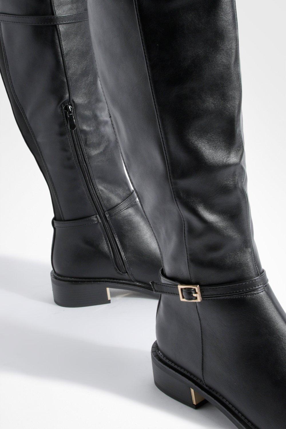 Black flat hotsell riding boots