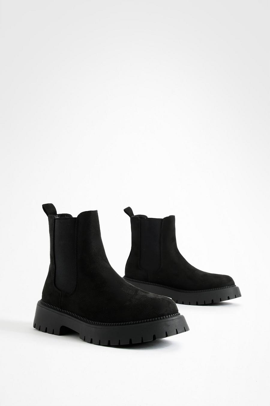 Black Rand Detail Chelsea Boots 