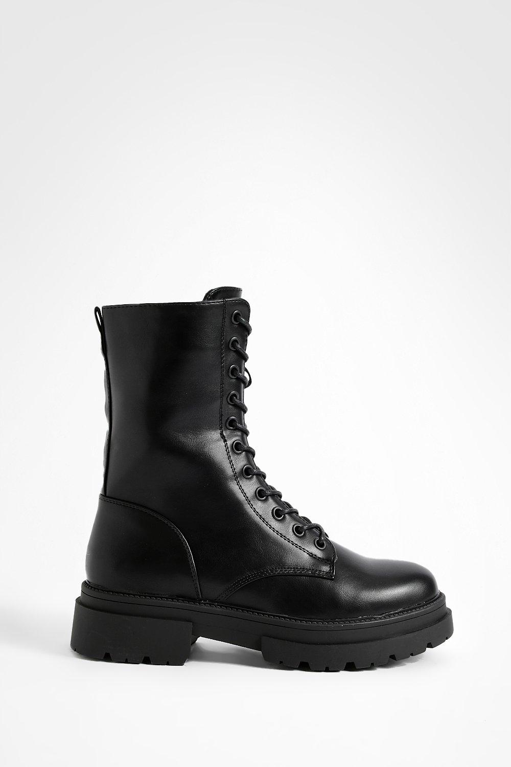 Boohoo lace up sales boots