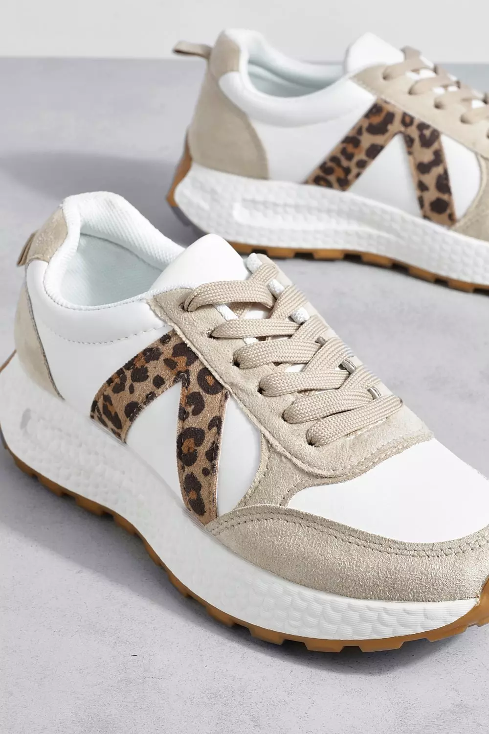 Leopard chunky hot sale trainers