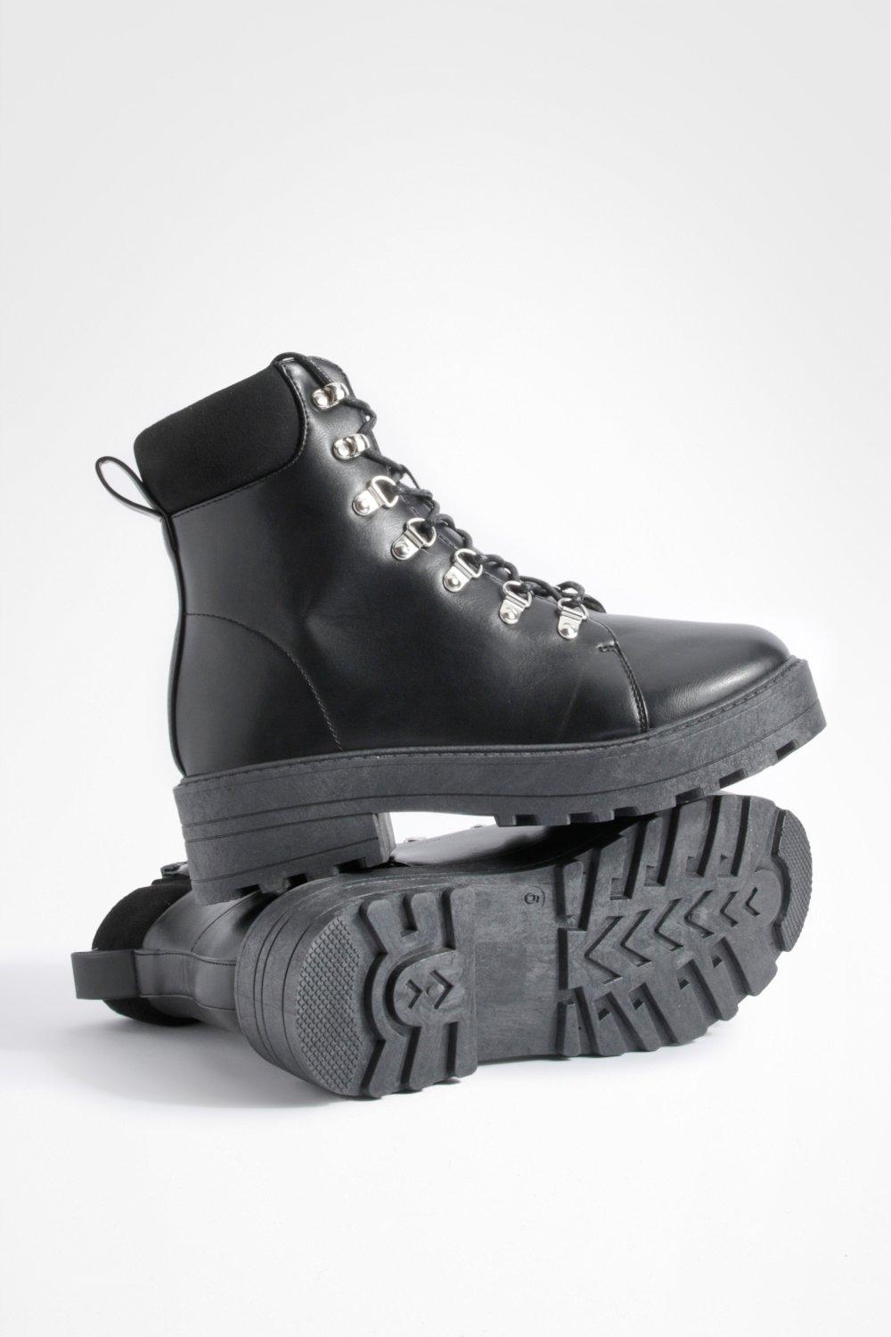 Boohoo lace up deals hiker boots