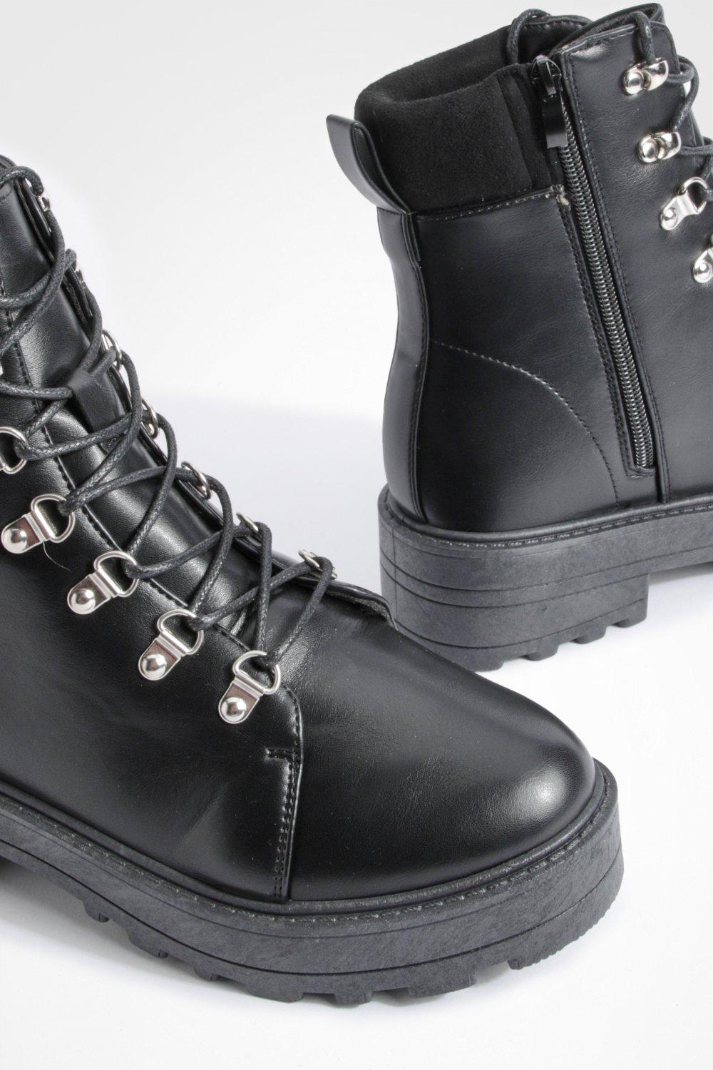 Chunky black hot sale hiker boots