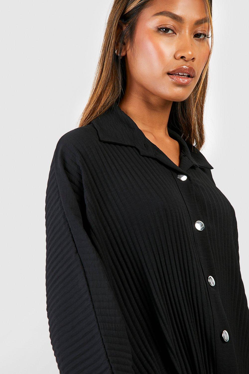 Pleated Shirt Dress | boohoo