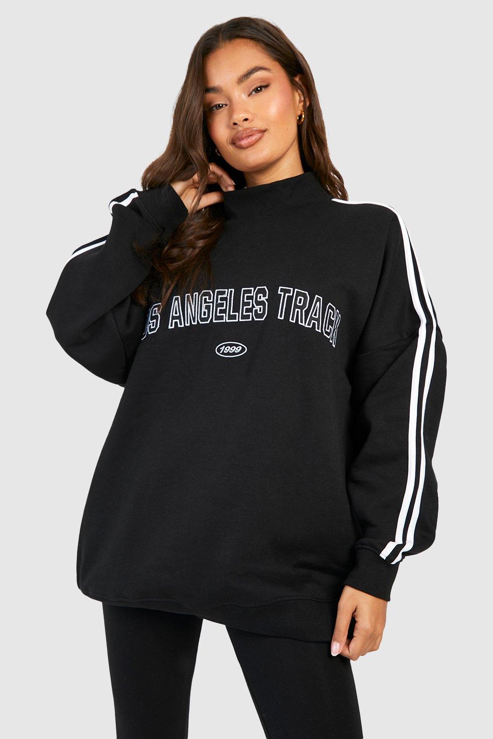 Los Angeles Slogan High Neck Sweatshirt And Leggings Set