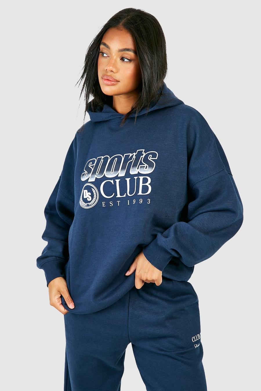 Navy Dsgn Studio Sports Club Oversize hoodie image number 1