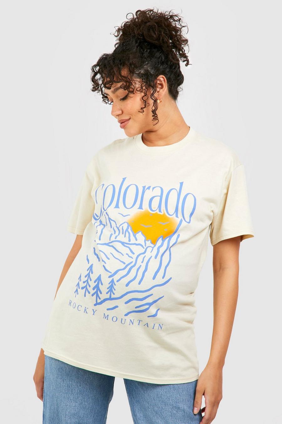 Umstandsmode T-Shirt mit Colorado Print, Stone image number 1