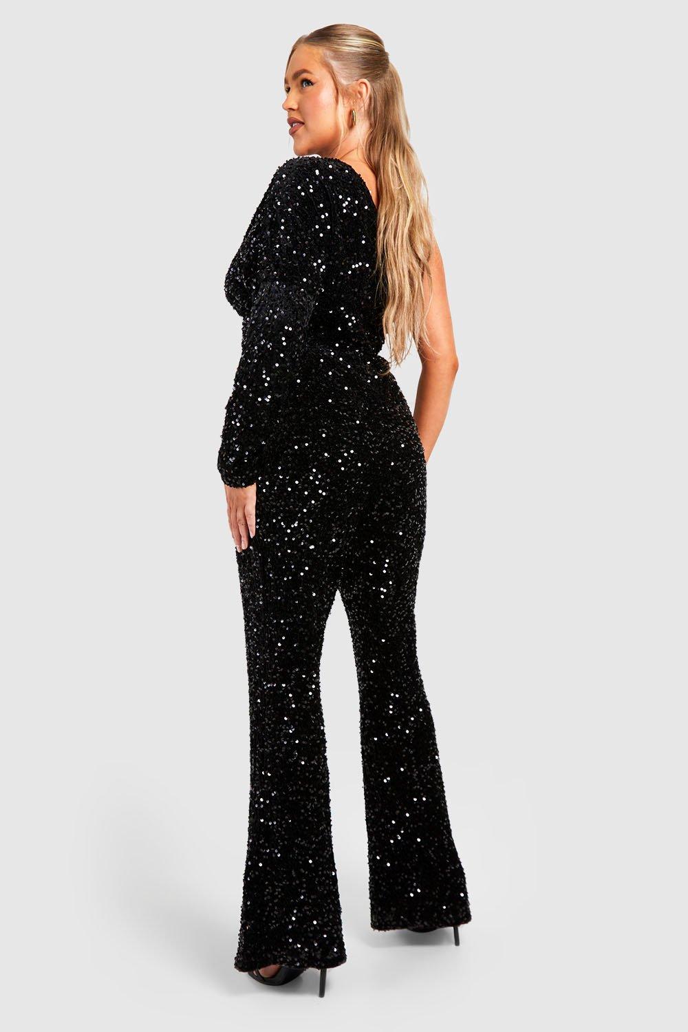 Boohoo glitter jumpsuit online