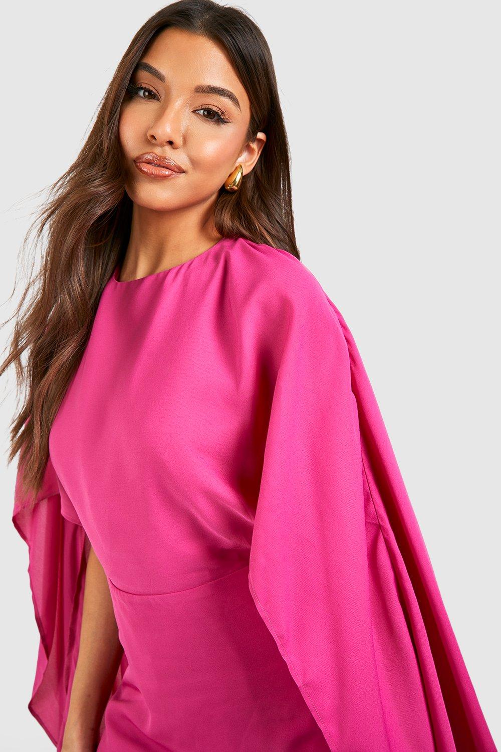 Pink chiffon clearance cape