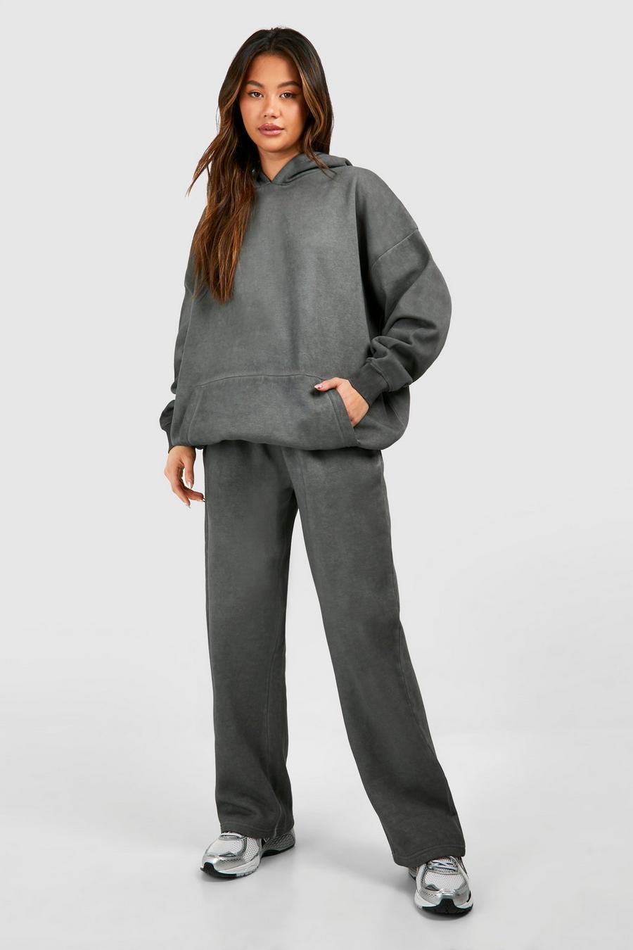 Charcoal Washed Straight Leg Jogger