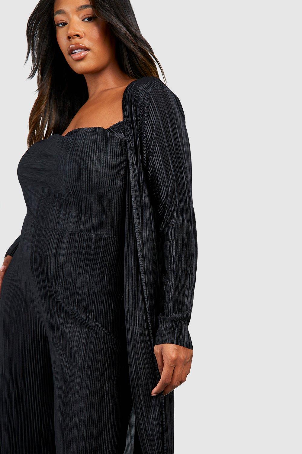 Final Sale Plus Size Duster in Black – Chic And Curvy