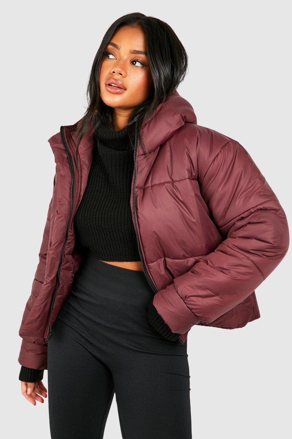 Oversized red hot sale puffer jacket