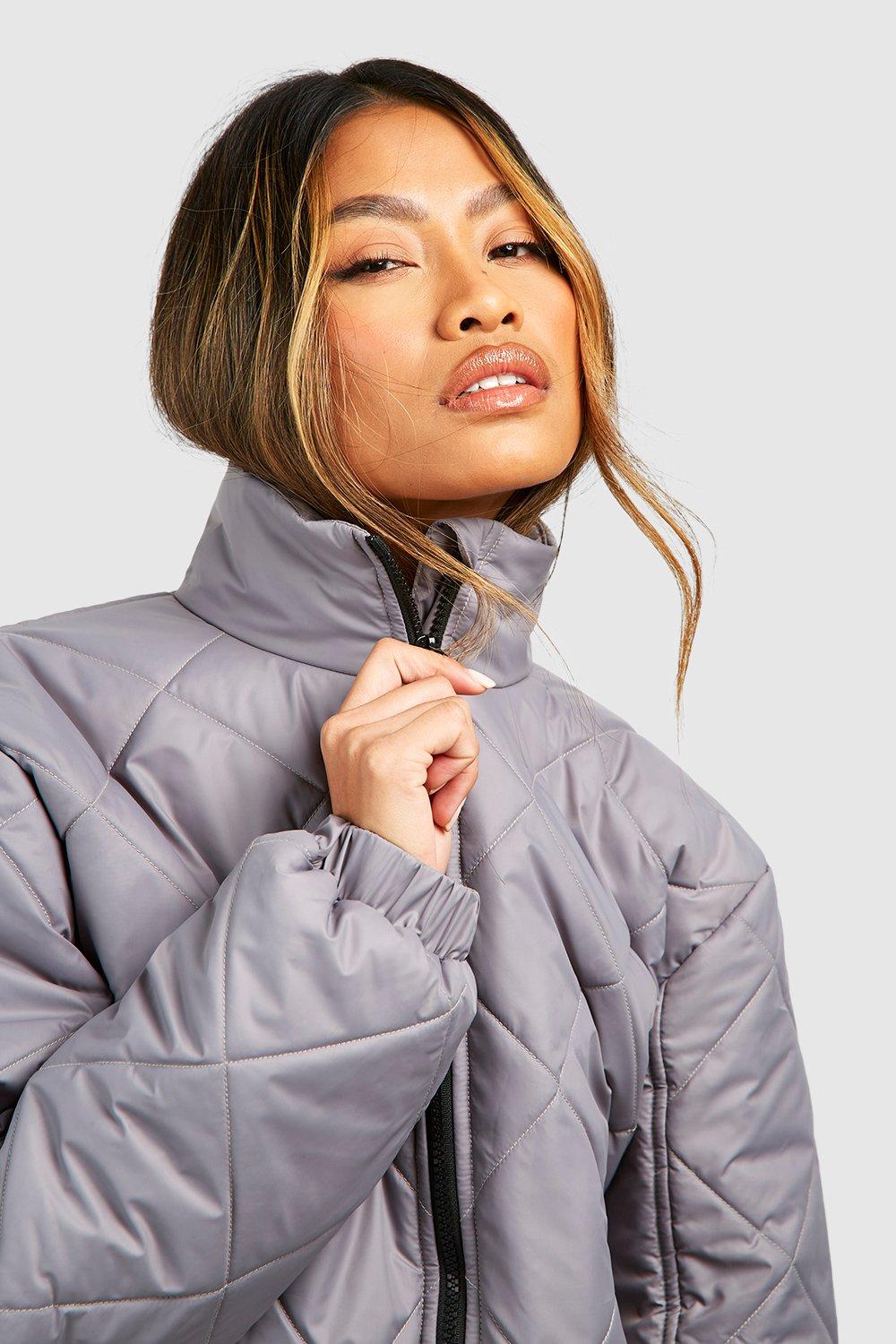 Boohoo puffer jacket womens sale