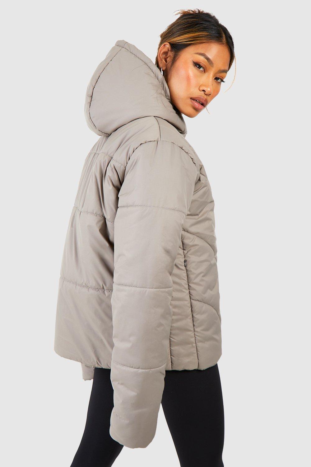 Boohoo hooded hot sale padded jacket