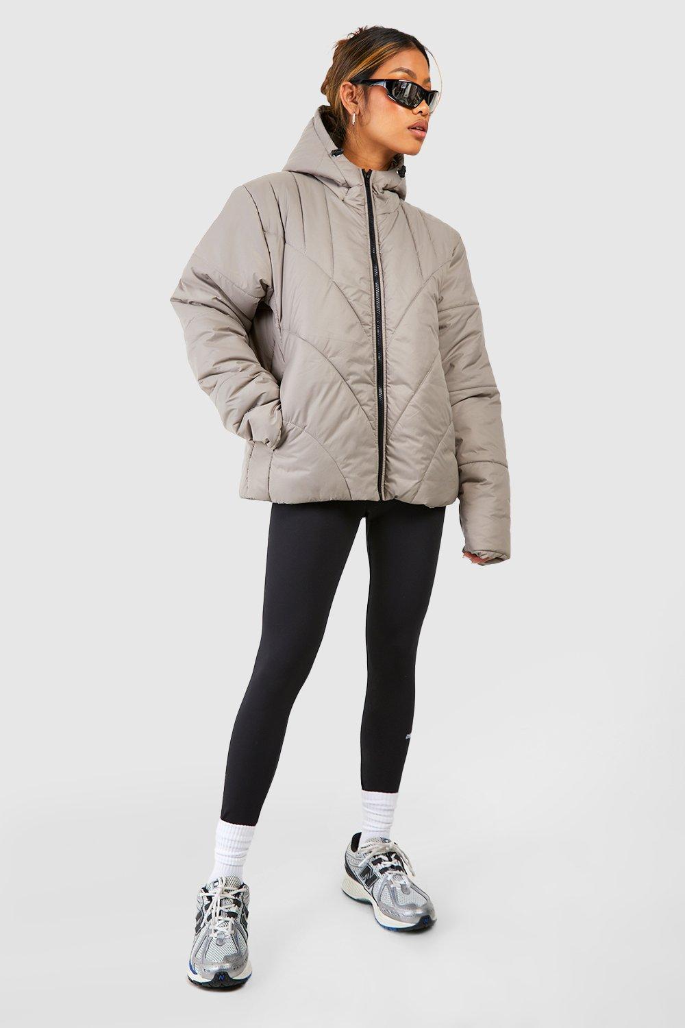 Boohoo hooded puffer discount jacket