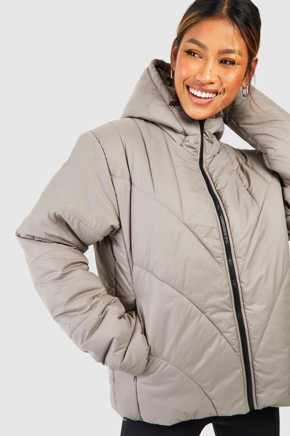 Boohoo puffer discount coat with hood