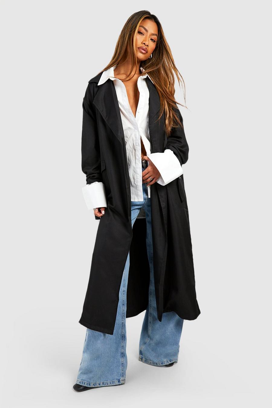 Belted Cuff Detail Trench Coat image number 1