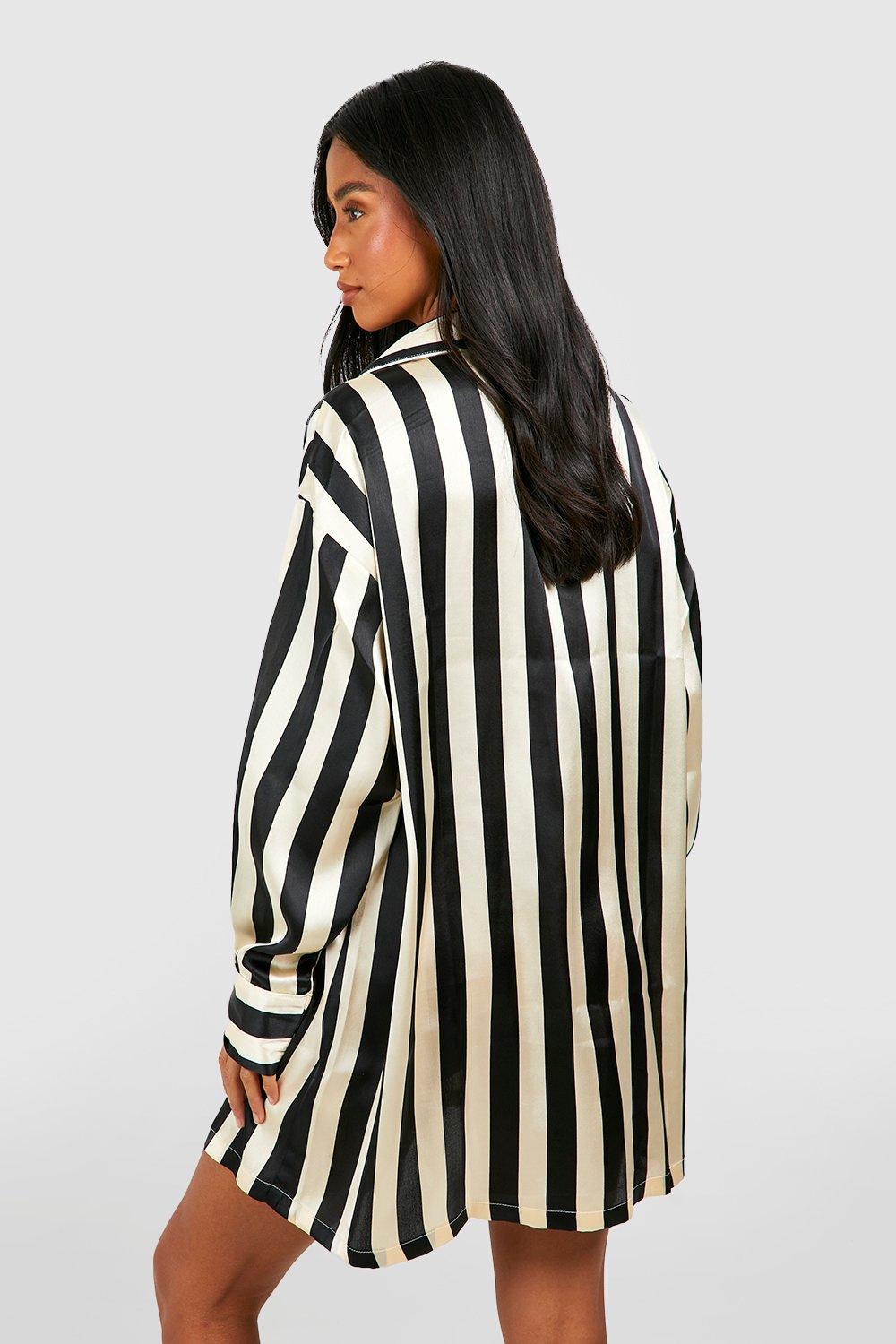 Petite Satin Stripe Nightshirt