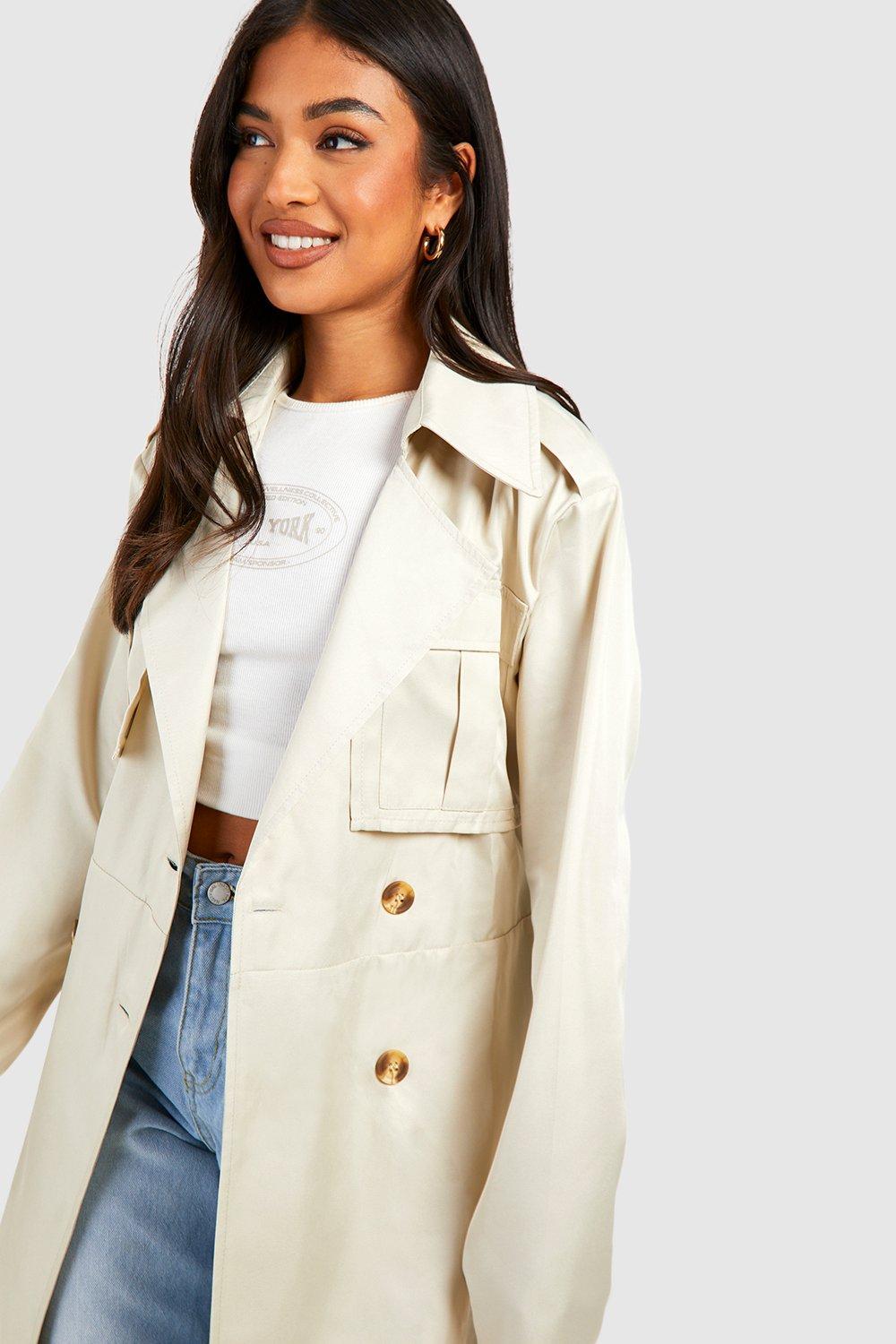 Petite on sale trench jacket