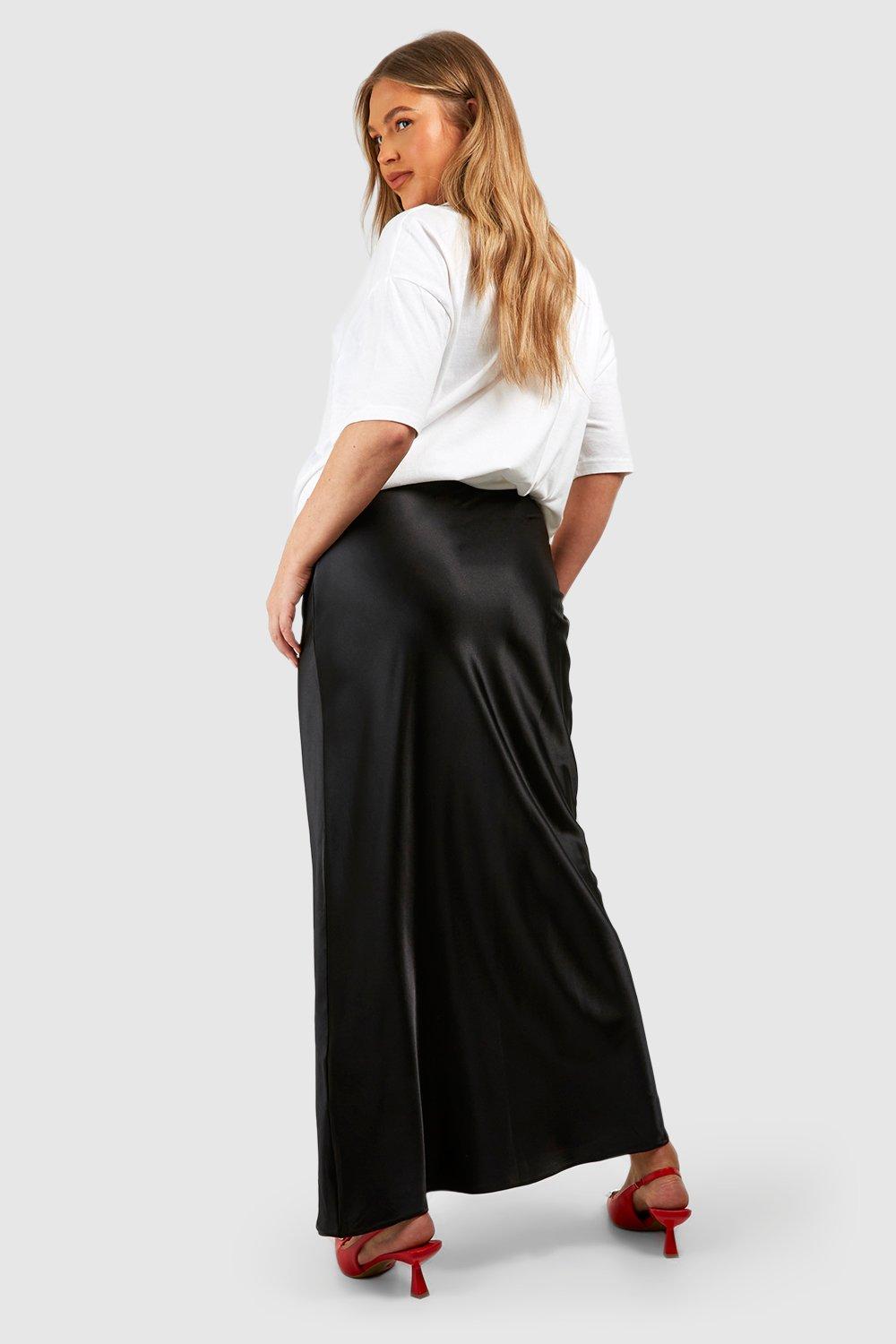 Maxi skirt 2x clearance black