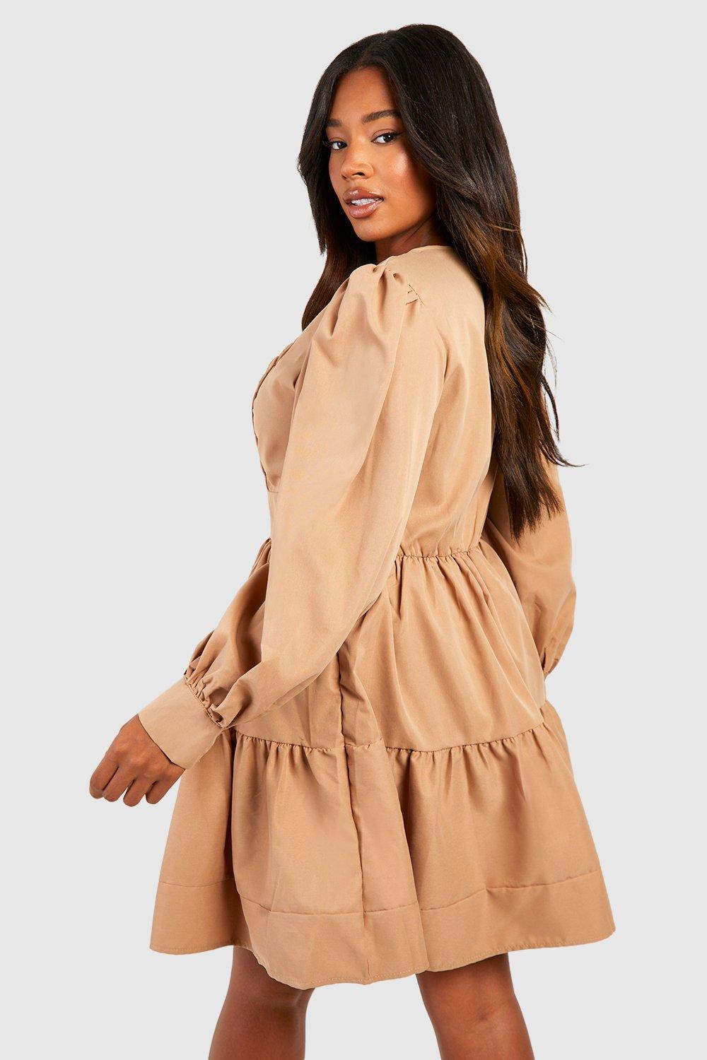 Beige 2025 smock dress