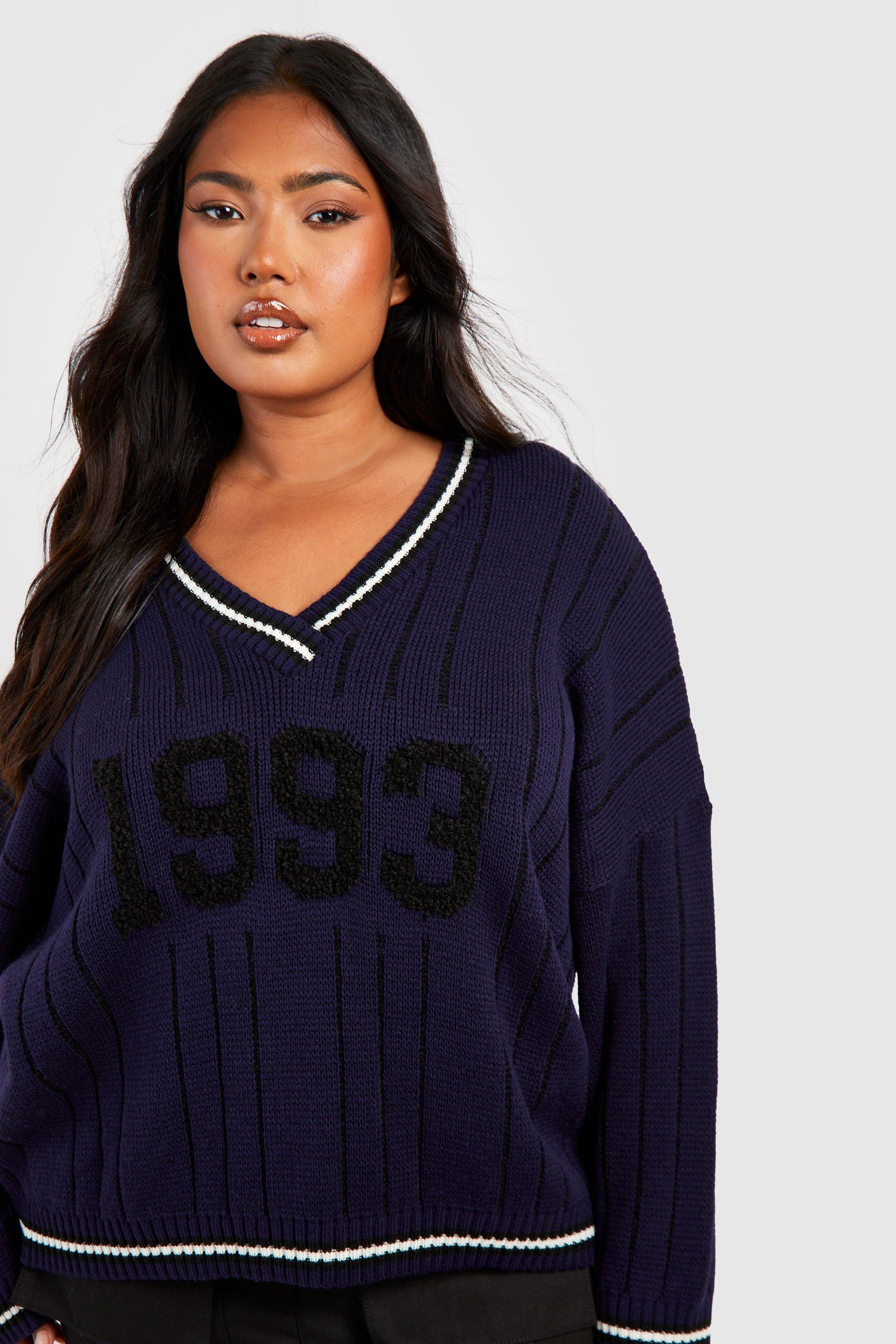 Womens long best sale navy jumper