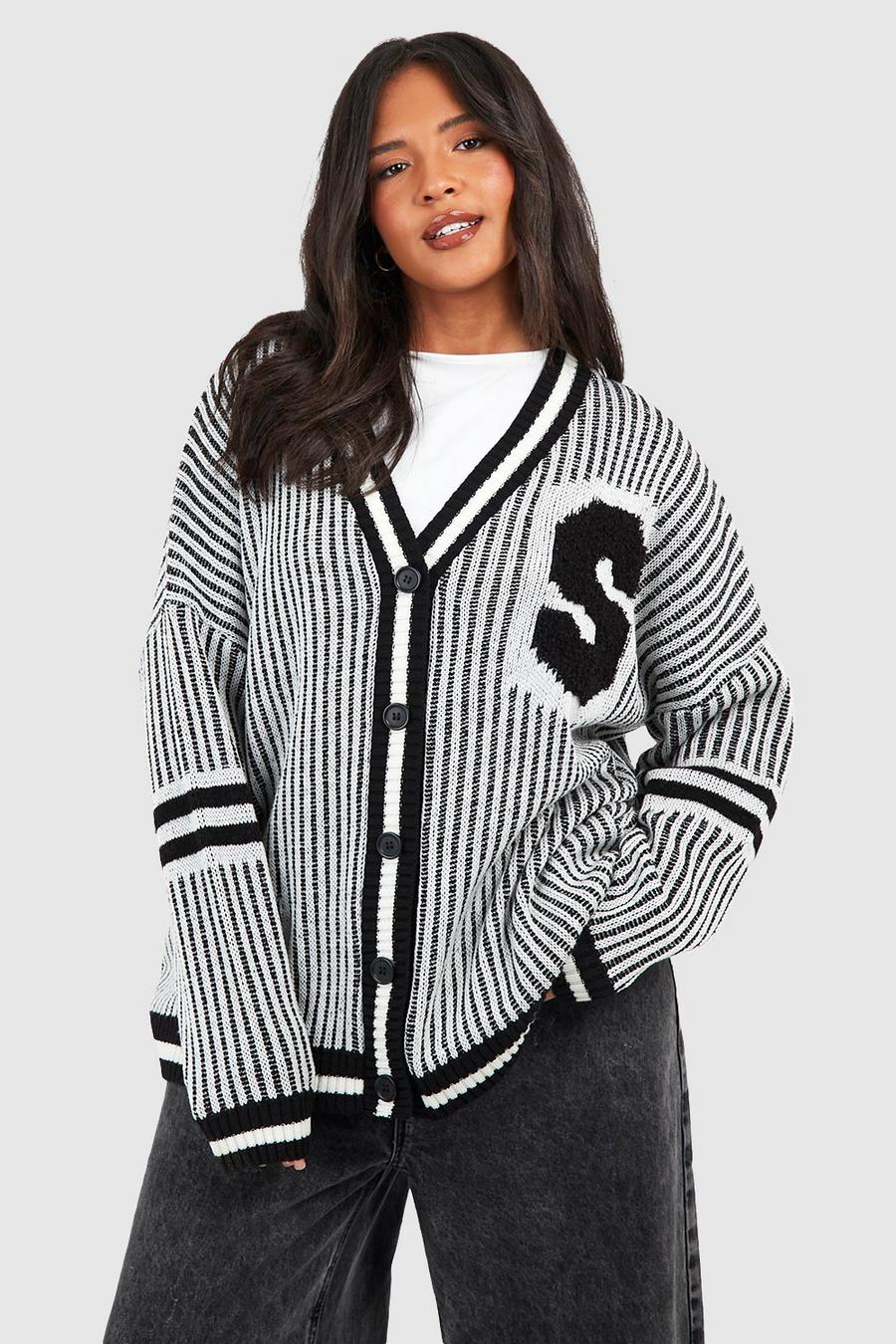 Plus Varsity Oversized Cardigan | boohoo USA Plus Varsity Oversized Cardigan | boohoo USA