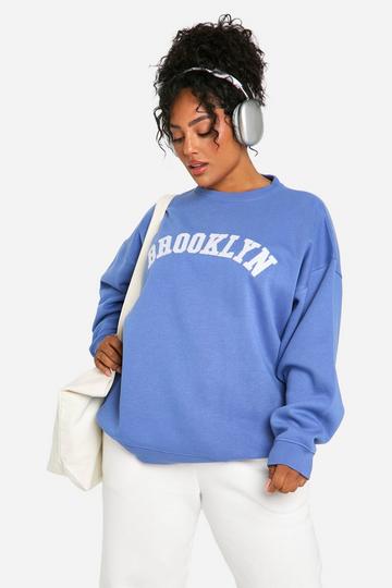 Blue Plus Brooklyn Applique Oversized Sweatshirt