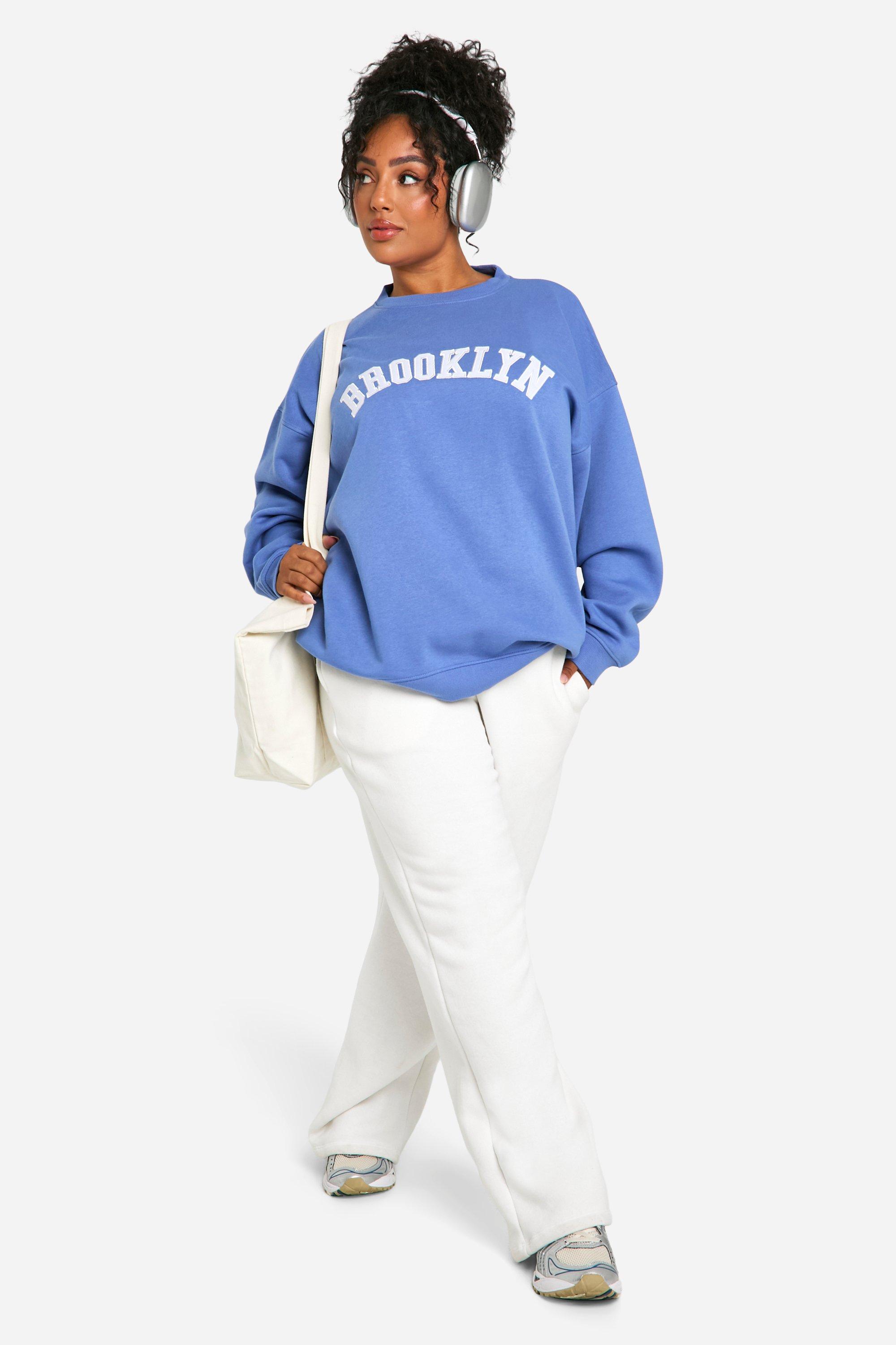 Plus Brooklyn Applique Oversized Sweatshirt