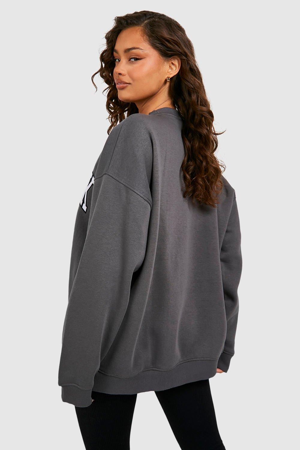 Charcoal Sweat Oversized Hoodie