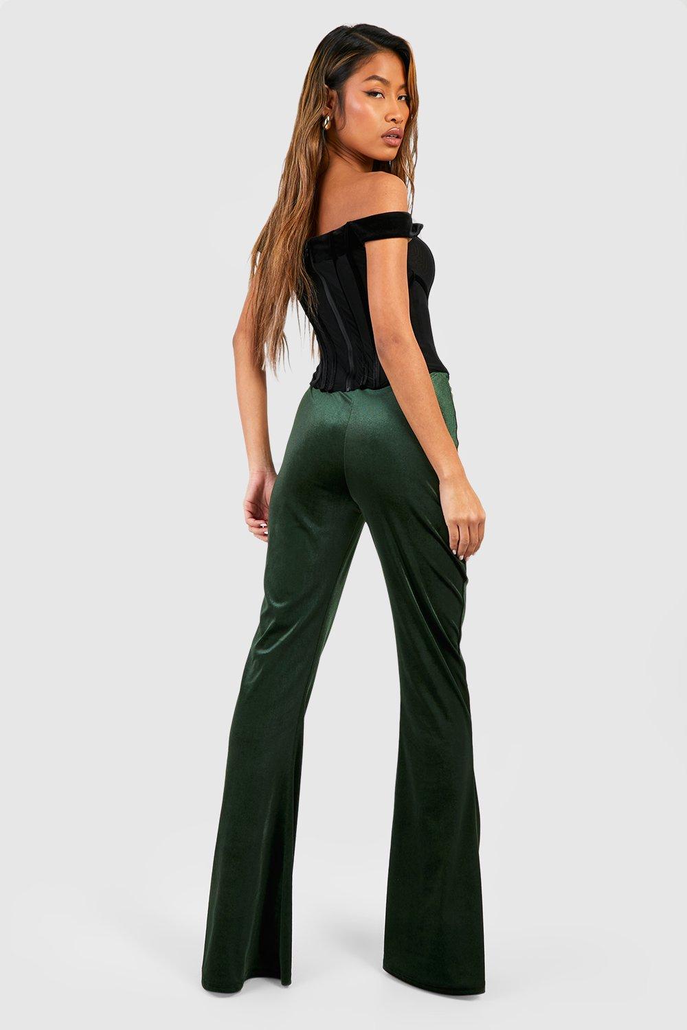 Flare best sale pants velvet