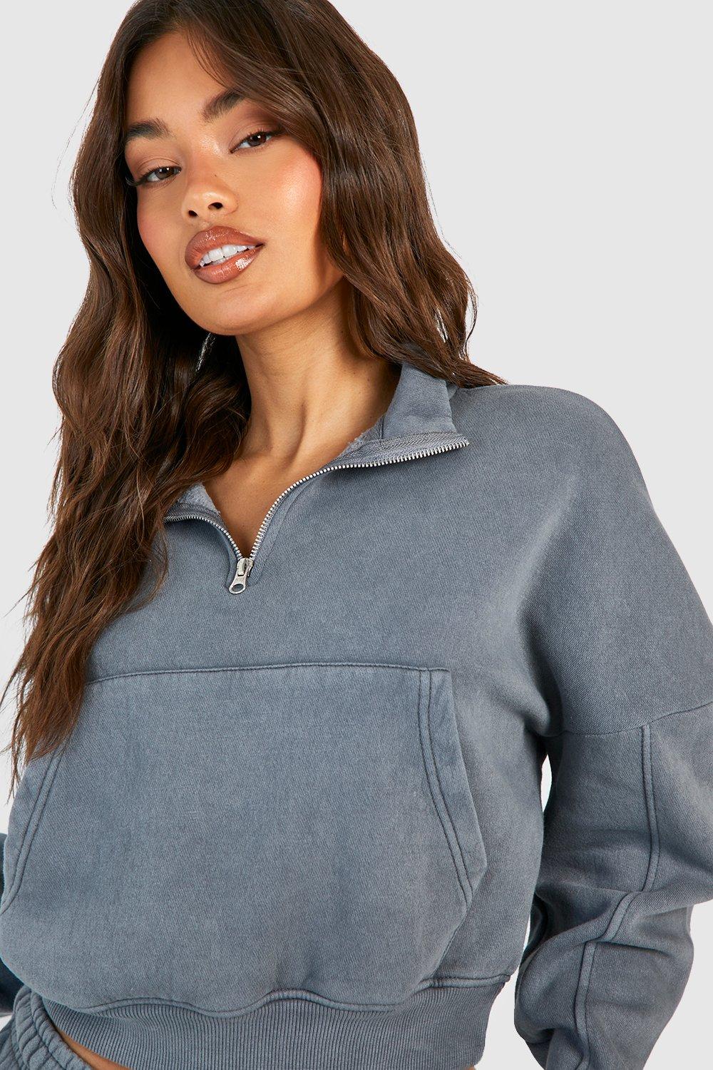 Half zip track sweatshirt on sale