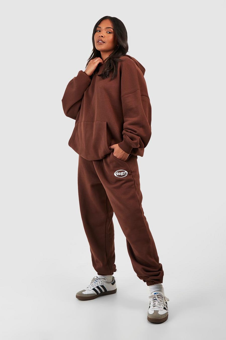 Chocolate Plus Dsgn Oversized Cuffed Track Pants image number 1