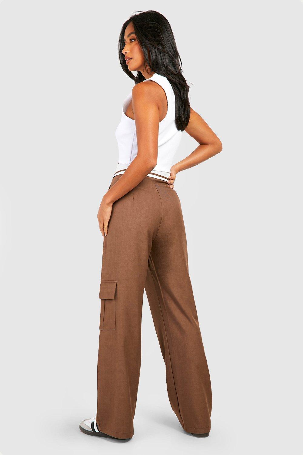 Petite Foldover Waistband Dress Pants